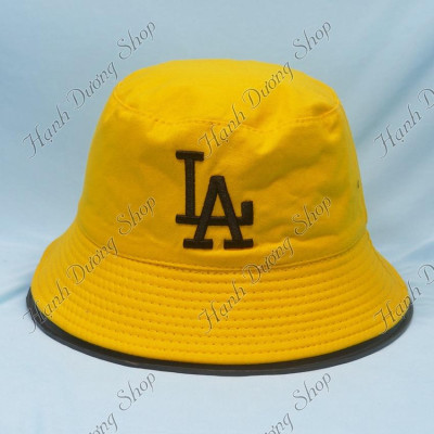 Nón tai bèo vành nhỏ nón bucket mũ tai bèo đội được 2 mặt thêu chữ LA thời trang