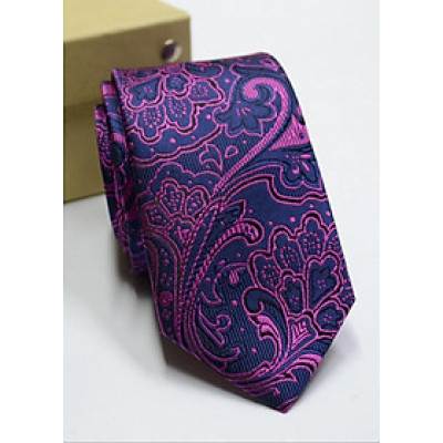 Cà Vạt Nam Titishop CVN077 (145 x 6 cm) - Xanh Phối Tím