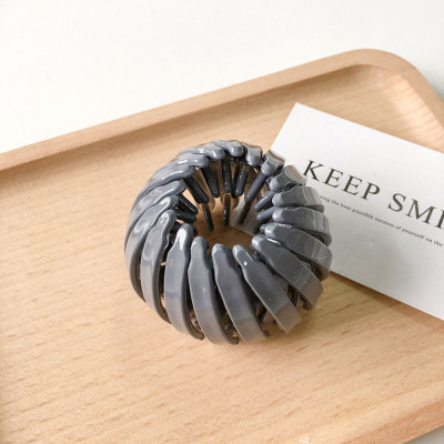 Kẹp búi tóc Hàn Quốc màu trơn bóng- cặp tóc tổ chim màu trơn  ( giao màu ngẫu nhiên như hình )