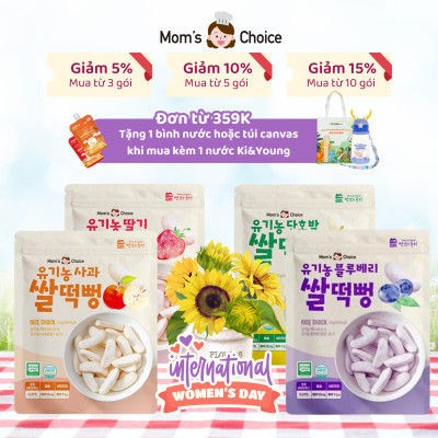 Bánh ăn dặm cho bé 6 tháng Moms Choice từ gạo hữu cơ Hàn Quốc - ALADDINVINA