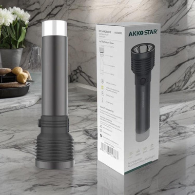 ĐÈN PIN SẠC TÍCH ĐIỆN 5W 53890 AKKO STAR   - HÀNG CHÍNH HÃNG