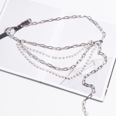 Thắt lưng titan thép mix ngọc trai sang chảnh thời thượng đẳng cấp