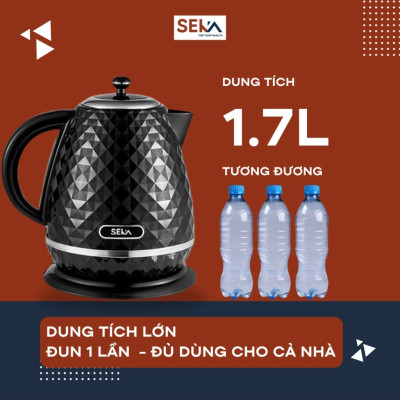 Ấm Siêu Tốc 1.7L Vân Đá SEKA SK2819S - Hàng Chính Hãng