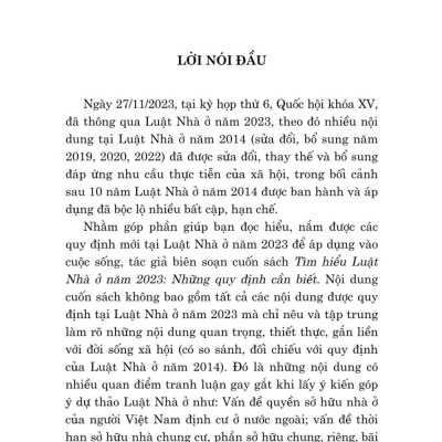 Tìm hiểu Luật nhà ở năm 2023. Những quy định cần biết - bản in 2025