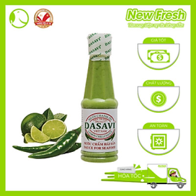 [GIAO NHANH HCM] Muối Ớt Xanh Dasavi Chấm Hải Sản hương vị cay nồng ngon miệng - Chai 260Gr