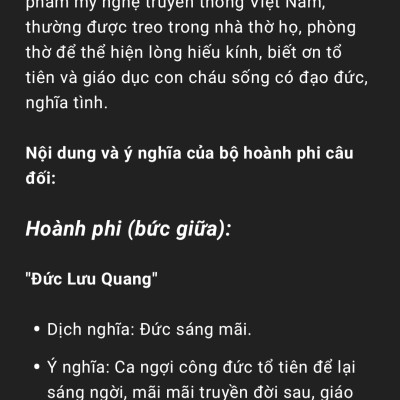 Bộ hoành phi câu đối bằng gỗ hương sơn pu giả cổ đẹp long lanh 