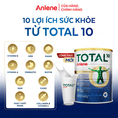 Combo 2 TPBS Anlene TOTAL 10 800g/lon - Tặng 1 lon Anlene Total 10 400g