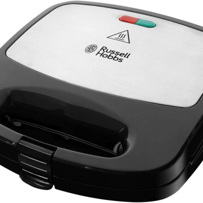 Máy Nướng Bánh Mì Hotdog, Waffle, Sandwich Tam Giác 3 Trong 1 Russell Hobbs 24540-56 Fiesta 750W 2 Phần - Hàng Chính Hãng Nhập Khẩu