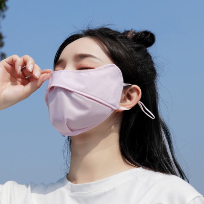 Khẩu Trang Vải Thun, Chống Nắng, Chống Tia Cực Tím UV UPF50+ Có Nút Chỉnh Dây