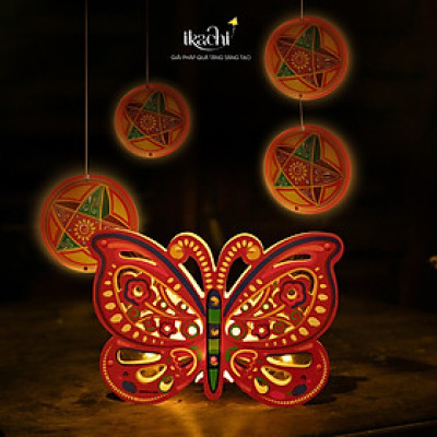 Lồng đèn Trung Thu - Lồng đèn trang trí "Ký ức tuổi thơ" hình Bướm (size mini)
