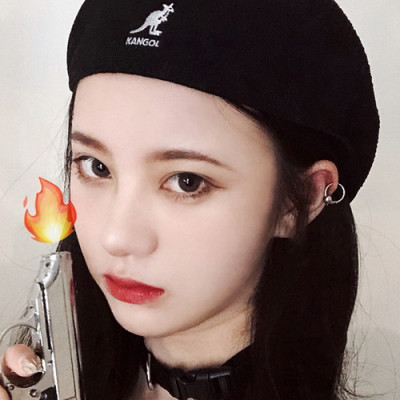 Mũ beret lưới cao cấp NK485 - Màu đen