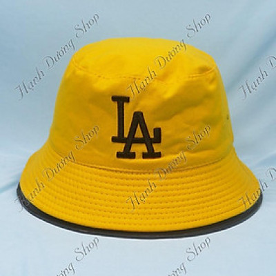Nón tai bèo vành nhỏ nón bucket mũ tai bèo đội được 2 mặt thêu chữ LA thời trang