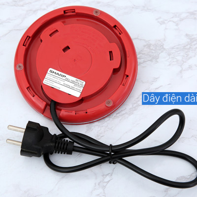 Bình đun siêu tốc Sharp 1 lít EKJ-10DVPS (BK/RD) - Công suất 1500W - Hàng chính hãng