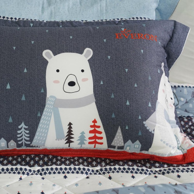 Bộ ga chun chần Everon EPM22074 ( 01 ga chun chần + 02 vỏ gối 45cmx65cm )