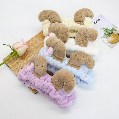 Băng Đô Cài Tóc Cừu 3D Vải Nhung Mềm Mại Dễ Thương