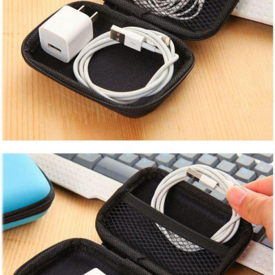 Bóp Đựng Tai Nghe, Dây Cáp Sạc Hình Chữ Nhật
