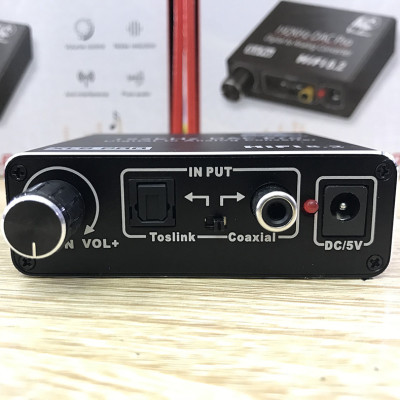 Bộ Chuyển Âm Thanh Quang Vinagear XL6 Pro Tích Hợp Nút Tăng Giảm Âm Lượng - Hàng Chính Hãng