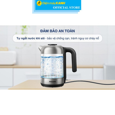Bình đun siêu tốc Philips 1.7 lít HD9339/80 - Hàng Chính Hãng