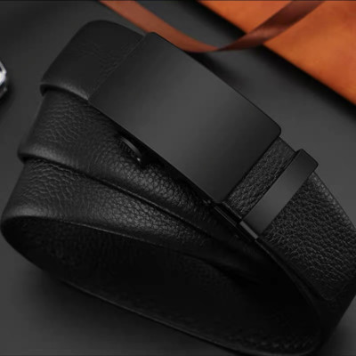 Thắt lưng nam dây da cao cấp khóa tự động - Mặt thiết kế lịch lãm TKV08