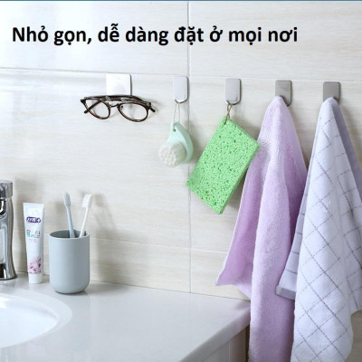 Móc Dính Tường Đa Năng, Móc Inox, Móc Dán Tường Siêu Dính, Móc Giá Rẻ, Treo Đồ Đa Năng, Tiện Dụng Gia Đình, TakyHome 2001
