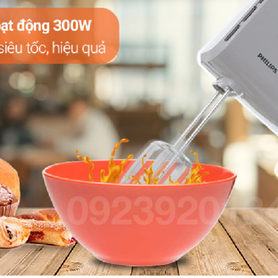 Máy đánh trứng cầm tay 300w. 5 tốc độ Philips HR3705/20 - Hàng chính hãng