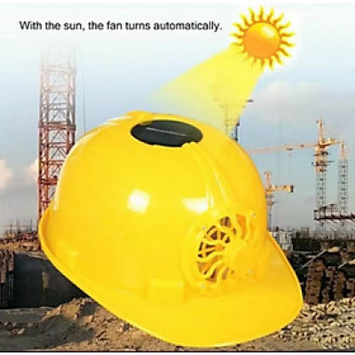 MŨ BẢO HỘ LAO ĐỘNG ĐỘI ĐẦU CÓ QUẠT GIÓ LÀM MÁT TRỰC TIẾP NĂNG LƯỢNG BẢO VỆ AN TOÀN CHO MỌI NGƯỜI