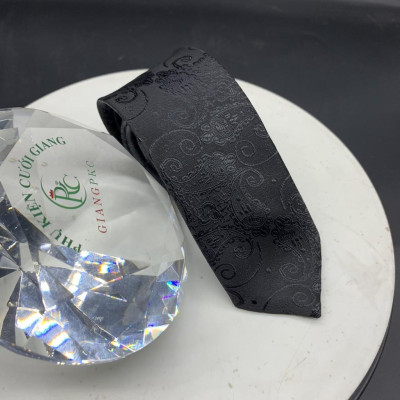 Cà vạt màu đen nhiều họa tiết tùy chọn lịch lãm 6cm cho nam Giangpkc