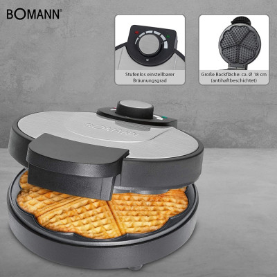 MÁY LÀM BÁNH WAFFLE BOMANN WA 1365 CB, KHUÔN HÌNH TỔ ONG Hàng chính hãng