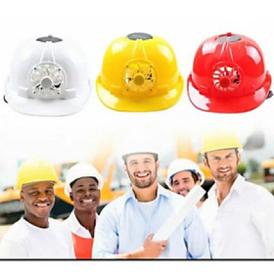 MŨ BẢO HỘ LAO ĐỘNG ĐỘI ĐẦU CÓ QUẠT GIÓ LÀM MÁT NĂNG LƯỢNG MẶT TRỜI