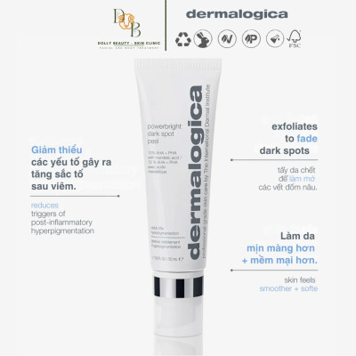 POWERBRIGHT DARK SPOT PEEL cải thiện sắc tố, giúp sáng, mịn, đều màu da của Dermalogica