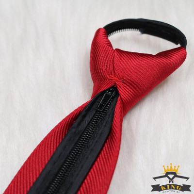 Cà Vạt Đỏ KING thắt sẵn bản nhỏ 5cm 