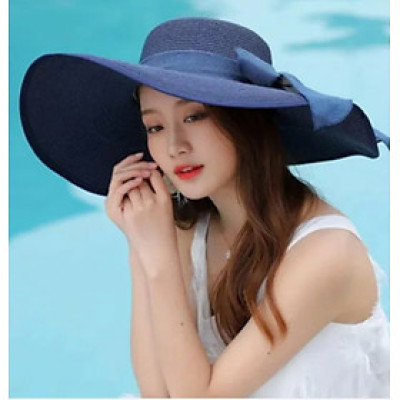 Nón mũ nữ đi biển đẹp rộng vành chống nắng chất liệu cói dona23070405