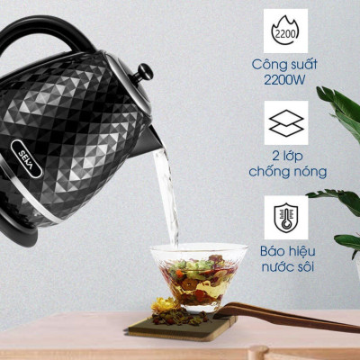 Ấm Siêu Tốc 1.7L Vân Đá SEKA SK2819S - Hàng Chính Hãng
