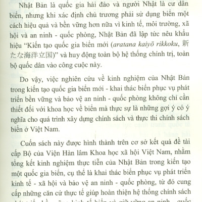 Kiến Tạo Quốc Gia Biển Mới Ở Nhật Bản (Sách chuyên khảo)