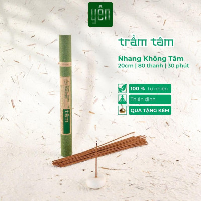 Nhang Trầm Hương Không Tăm Yên Thảo Mộc Loại Tâm Sạch Tự Nhiên Ít Khói An Toàn Dùng Thiền Thờ Cúng Thư Giãn