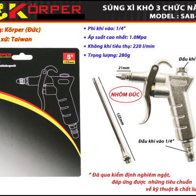 SÚNG XÌ KHÔ 3 CHỨC NĂNG KÖRPER KP-SAB-501
