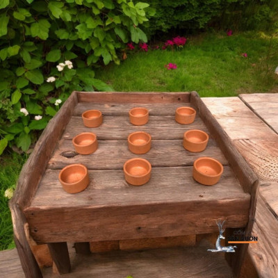 Đế Nến Gốm Đất Nung Mini 3x2cm