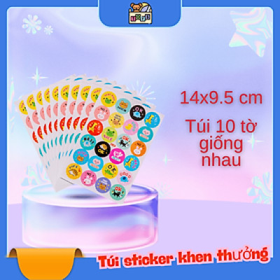 Nhãn dán sticker khích lệ khen thưởng học tập cho bé