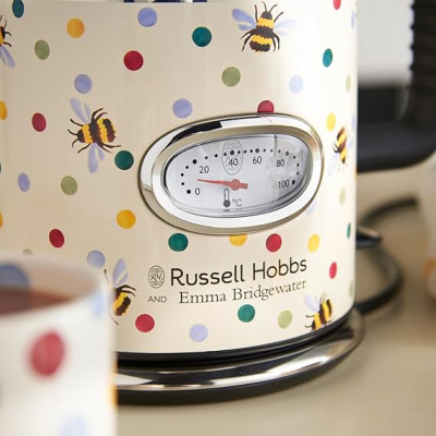 Ấm Siêu Tốc Russell Hobbs Bumblebee & Polka Dot 27240 Công Suất 3000W, 1.7L, Màu Kem hàng chính hãng