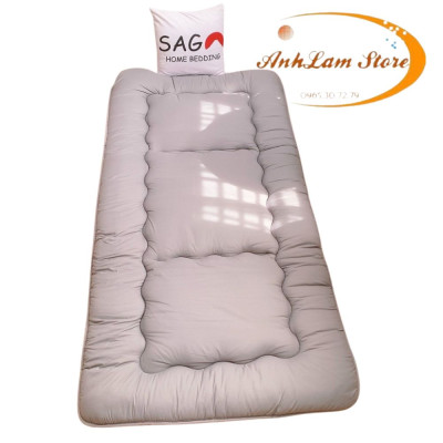 Đệm trải sàn, Nệm văn phòng, Nệm, Topper hàng xuất nhật gấp gọn đa năng đủ size màu ghi - Hàng chính hãng 