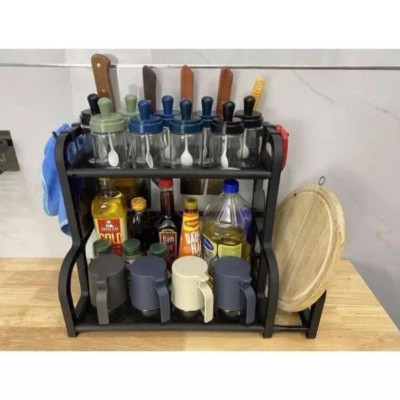 Kệ Để Hộp Gia Vị Đồ Dùng Nhà Bếp , Kèm Để Dao Thớt Mẫu Mới