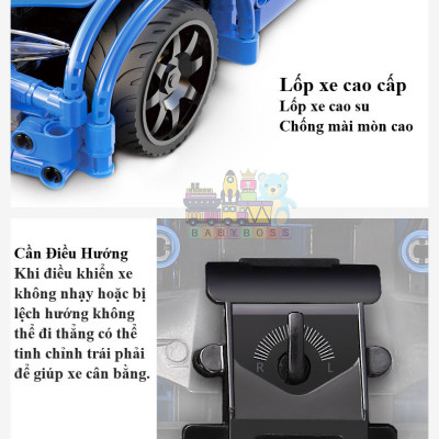 Đồ Chơi Điều Khiển Từ Xa 4 Chế Độ, Đồ Chơi Mô Hình, Bộ Đồ Chơi Lắp Ghép Xếp Hình Xe Đụng Crash Racing Với 585 Chi Tiết.