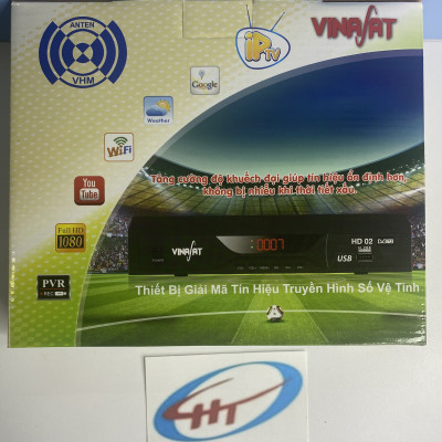 Đầu Thu TH Vệ Tinh Vinasat HD02 mẫu Lớn 180 X 260mm(XEM THVL1,2, ANTV, TTXVN,.HD Miễn Phí) HÀNG CHÍNH HÃNG