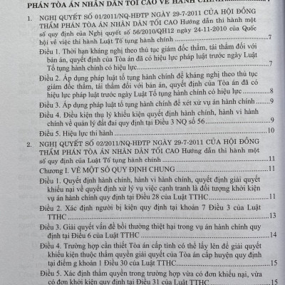 Hệ Thống Các Nghị Quyết Của Hội Đồng Thẩm Phán, Toà Án Nhân Dân Tối Cao Về  Hành Chính, Kinh Tế - Thương Mại và Hôn Nhân Gia Đình Từ Năm 2000 Đến 2023