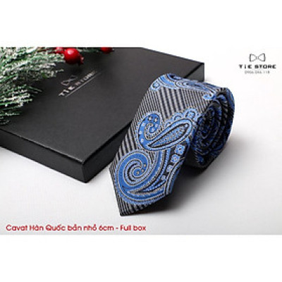 SALE Cà Vạt Nam Bản nhỏ 6cm xám retro - Cavat Hàn Quốc Cao Cấp