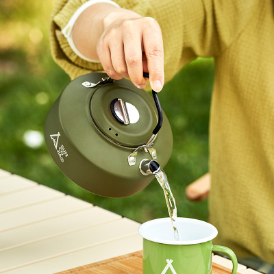 Ấm đun nước dã ngoại 1L-Suncojia, ấm inox 304 không gỉ, nhỏ gọn di động, dùng cho cắm trại dã ngoại