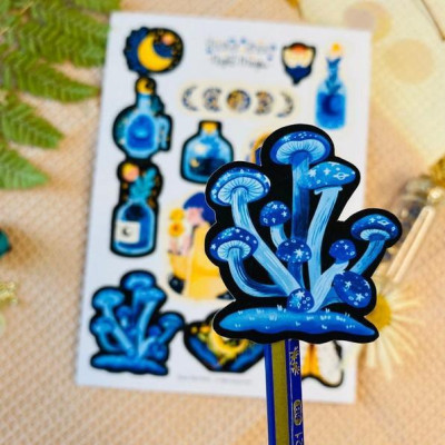 Sticker sheet night magic - chuyên dán, trang trí sổ nhật kí, sổ tay | Bullet journal sticker - unim060