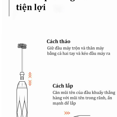 Máy đánh trứng, tạo bọt sữa cafe SOKANY thiết kế cầm tay cỡ nhỏ tiện dụng cho gia đình - SK201A - HÀNG CHÍNH HÃNG - DELIYA