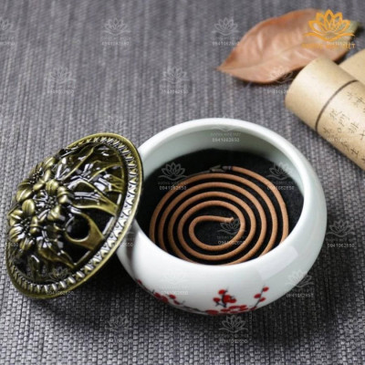 Lư Xông Trầm Hương Gốm Sứ Cao Cấp