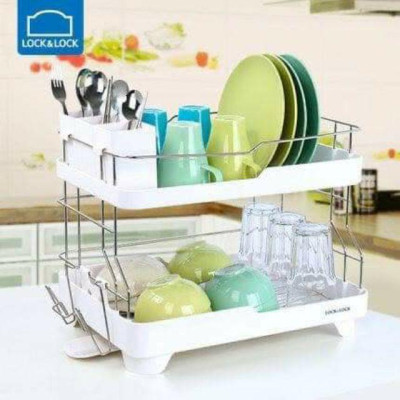 Kệ Úp Chén Bát (Chén Dĩa) 2 Tầng Cao Cấp LDR2001 (cam kết hàng chính hãng)